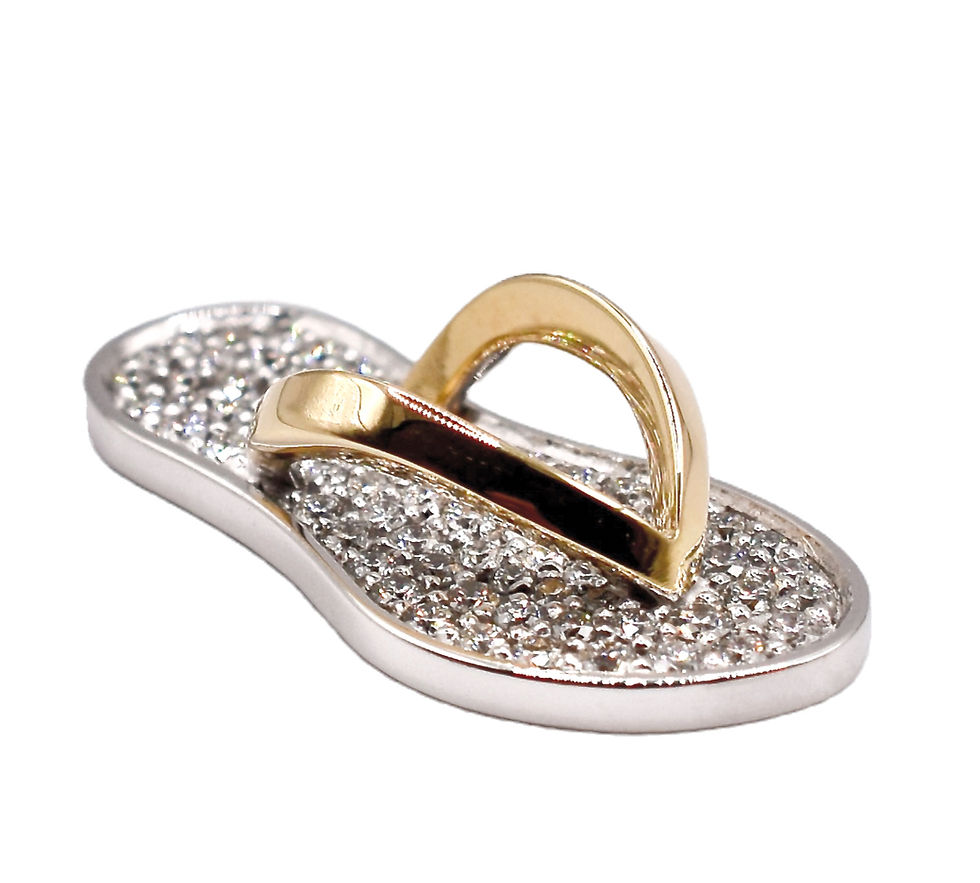Flip Flop Pendant White/Yellow P888323