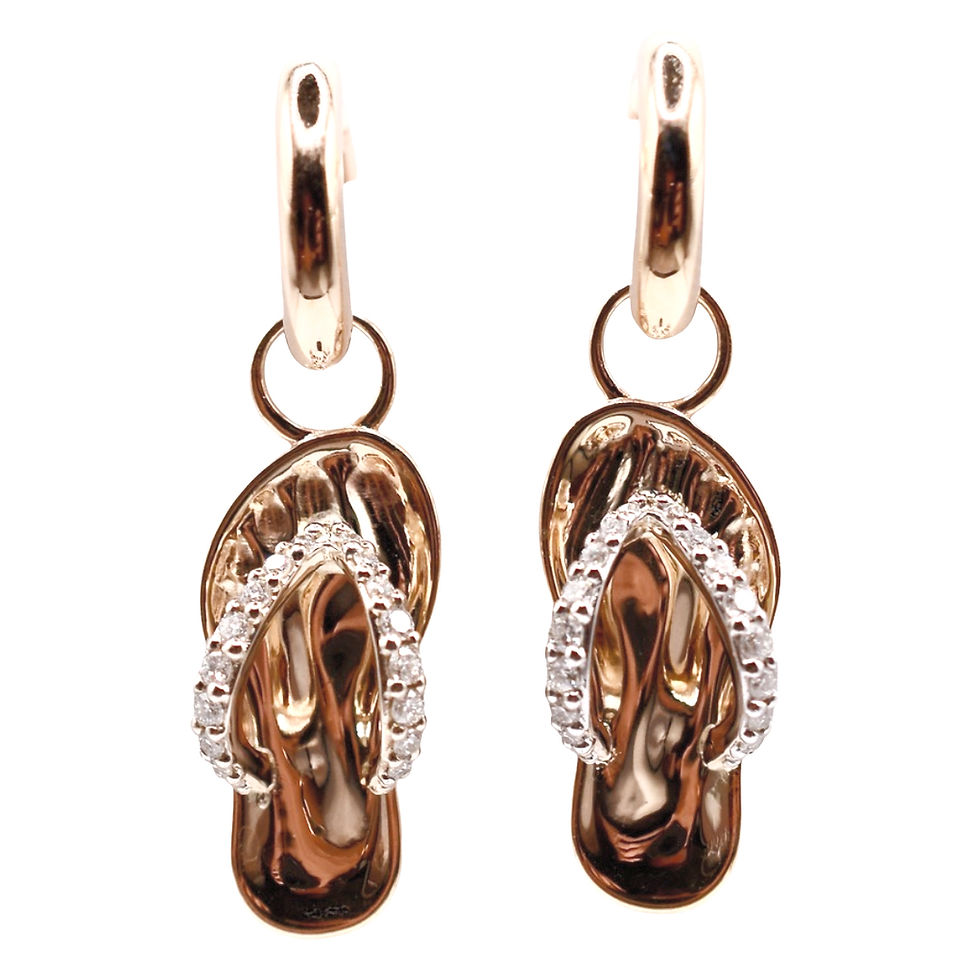 Flip Flop Diamond Hooplet Earrings E888504