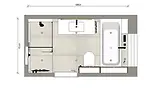 Professioneller 2D-Grundriss und fotorealistische 3D-Badplanung für eine ma