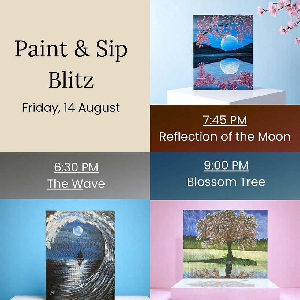 Sip & Paint Blitz: Reflection of The Moon | Sip & Paint | Tallawong, Western Sydney