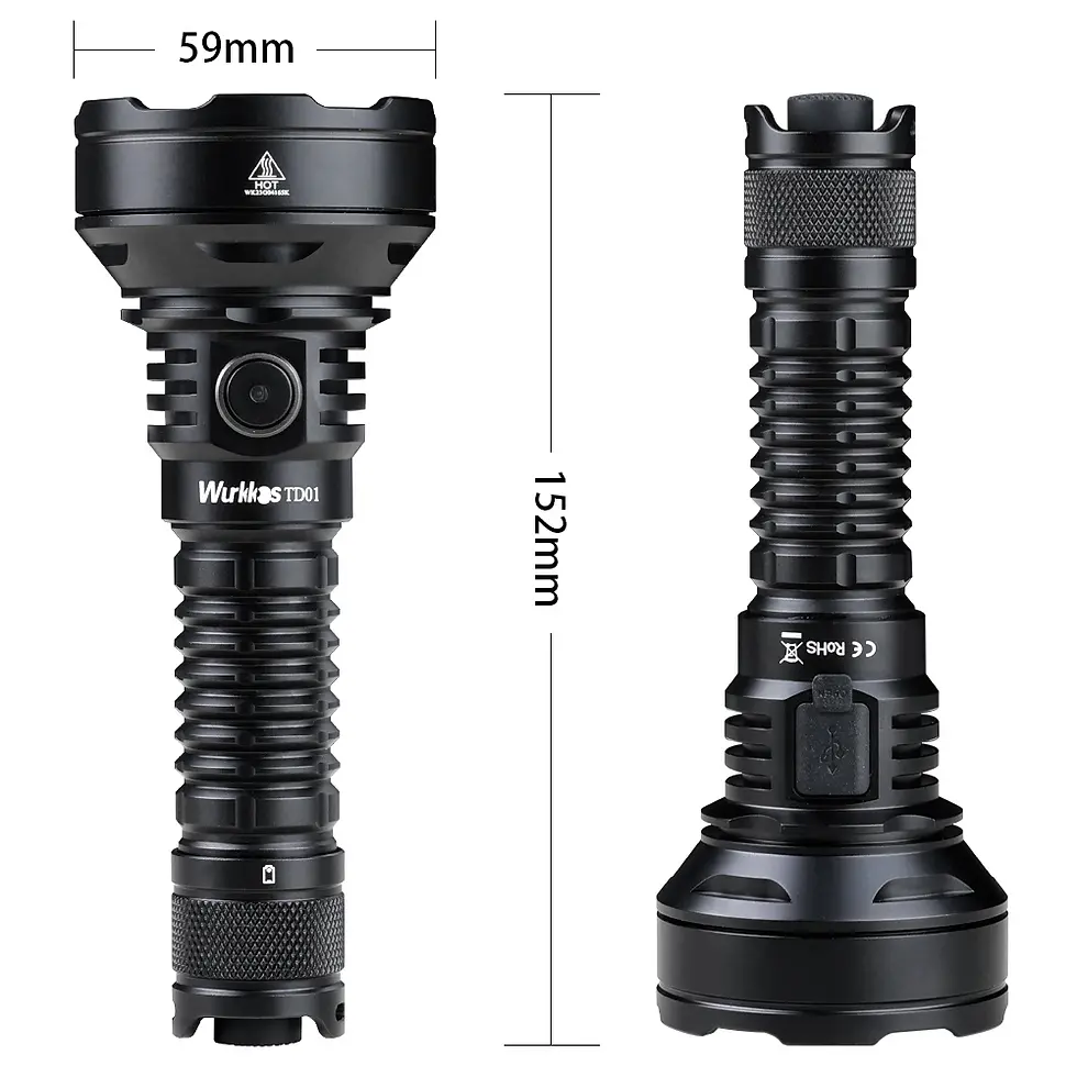 Thumbnail: (Clearance) Wurkkos TD01C, 1800 Lumens, 1000m Range, USB Charging