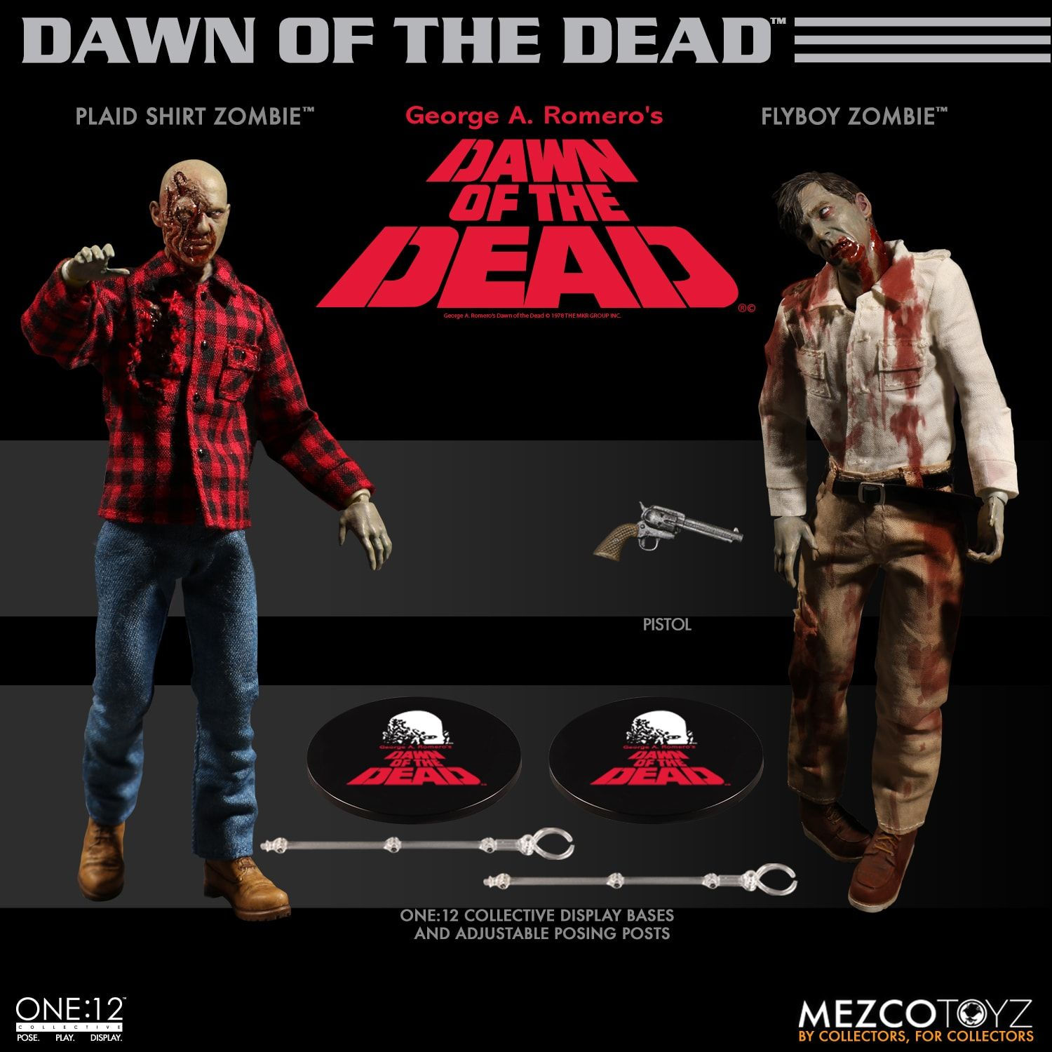 Mezco x One:12 Collective – Dawn of the Dead Flyboy & Plaid Shirt Zombie 2-Pack
