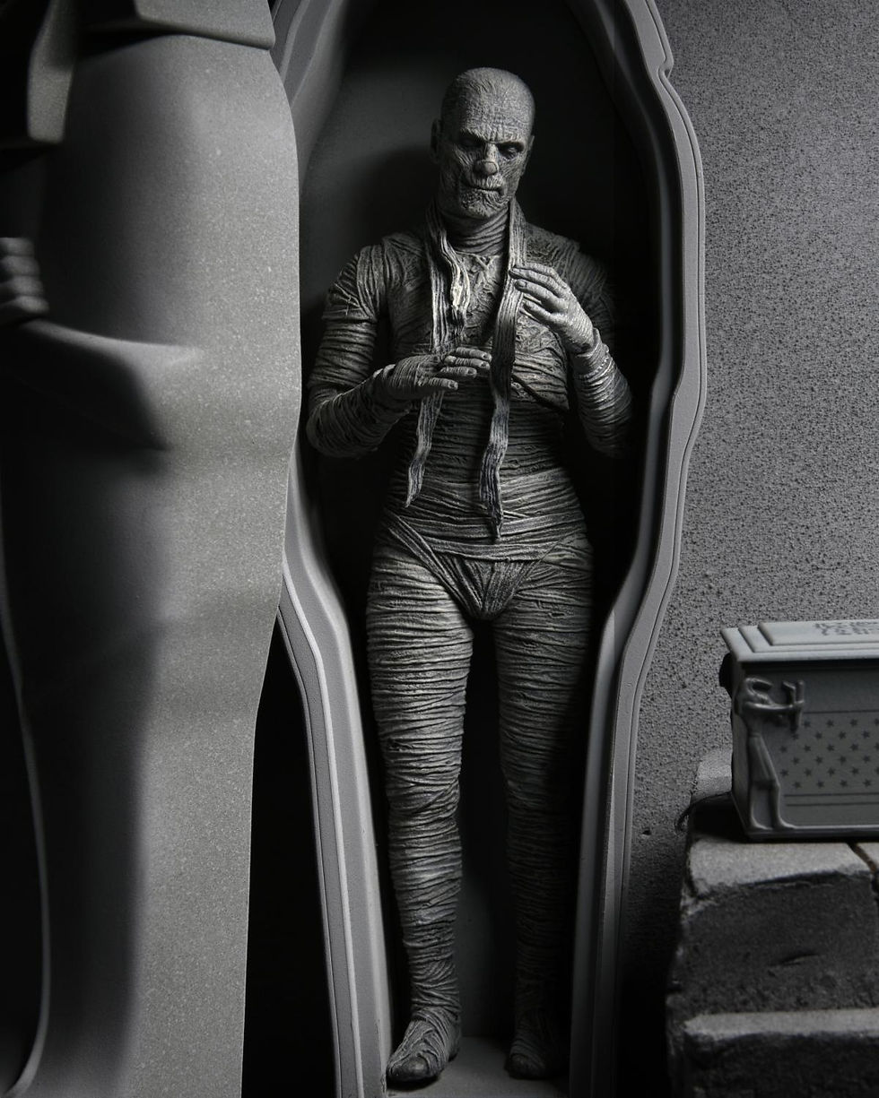 Thumbnail: NECA Universal Monsters – Ultimate Mummy (Black & White) 7" Scale Action Figure