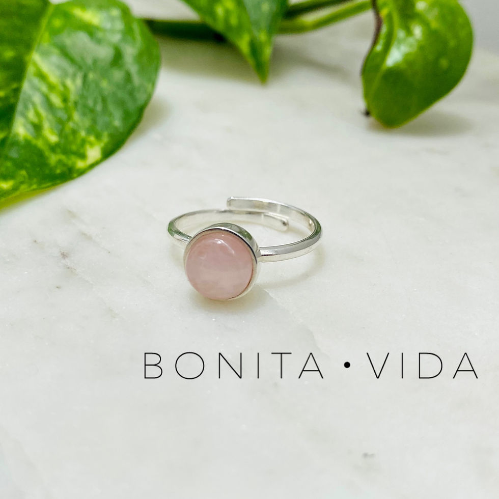 Miniatura: ANILLO MINI - CUARZO ROSA 