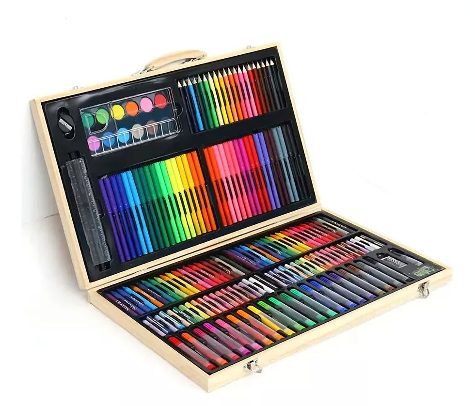 Miniatura: Set de  180pcs lapices  Maleta de madera