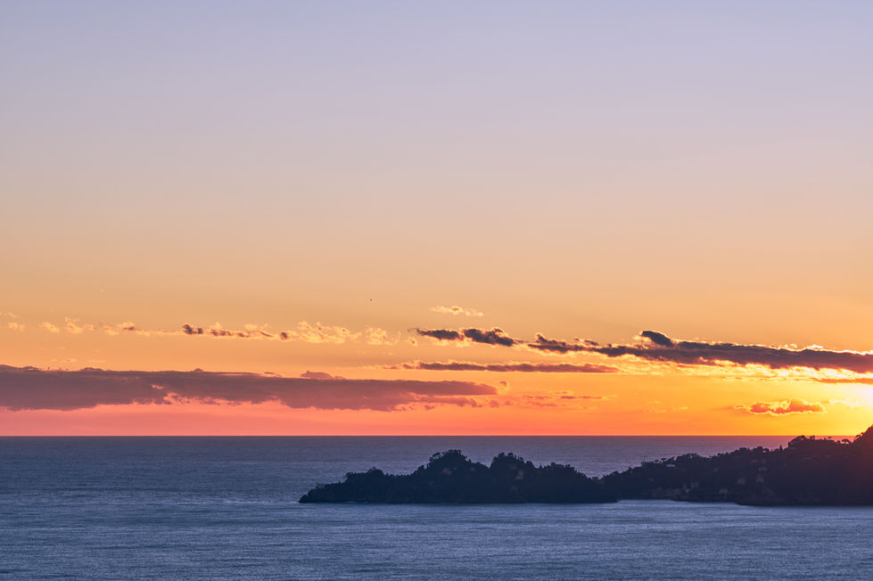 tramonto portofino liguria