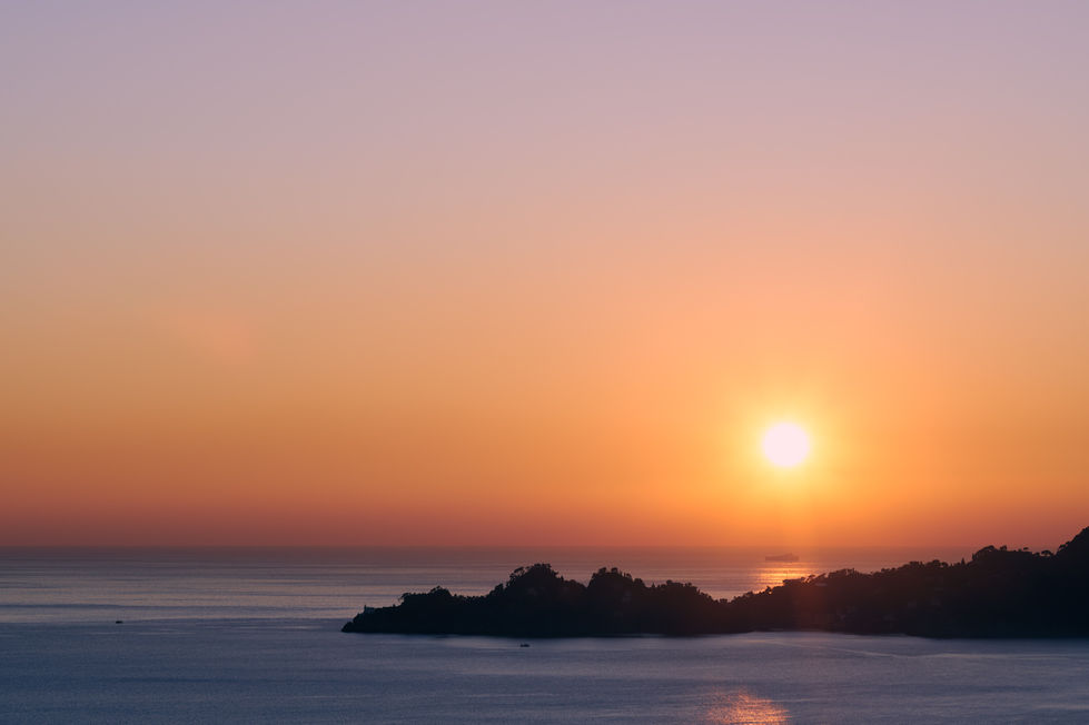 tramonto portofino liguria