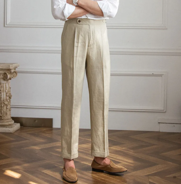 Thumbnail: Men's Linen Casual Trousers