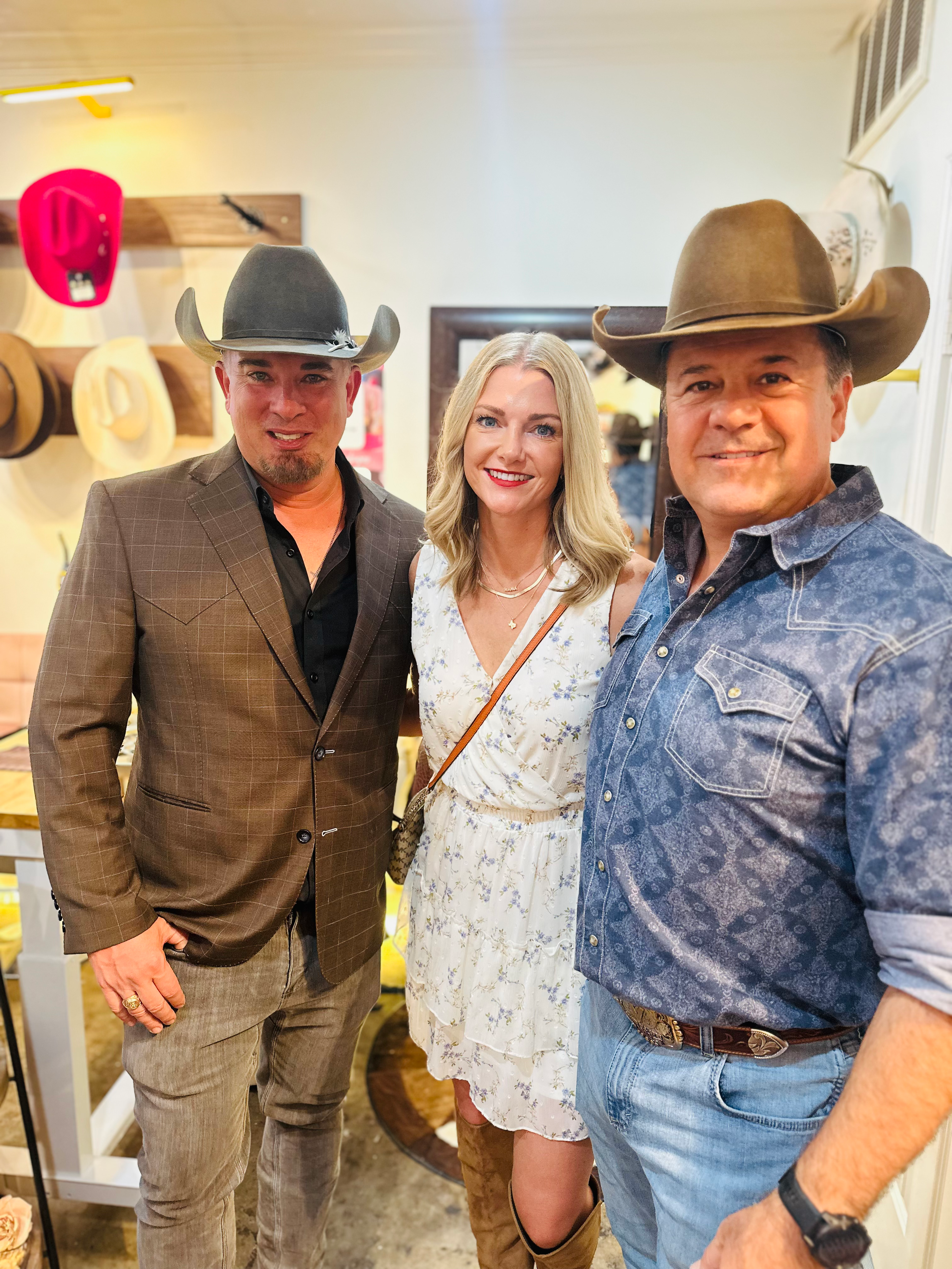 Creager and his wife with owner Chris, from the Republic archive