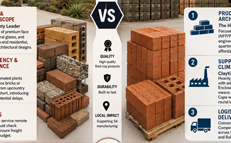 Corobrik vs. Claytile: Choosing the Right Clay Brick Supplier for Western Cape Projects