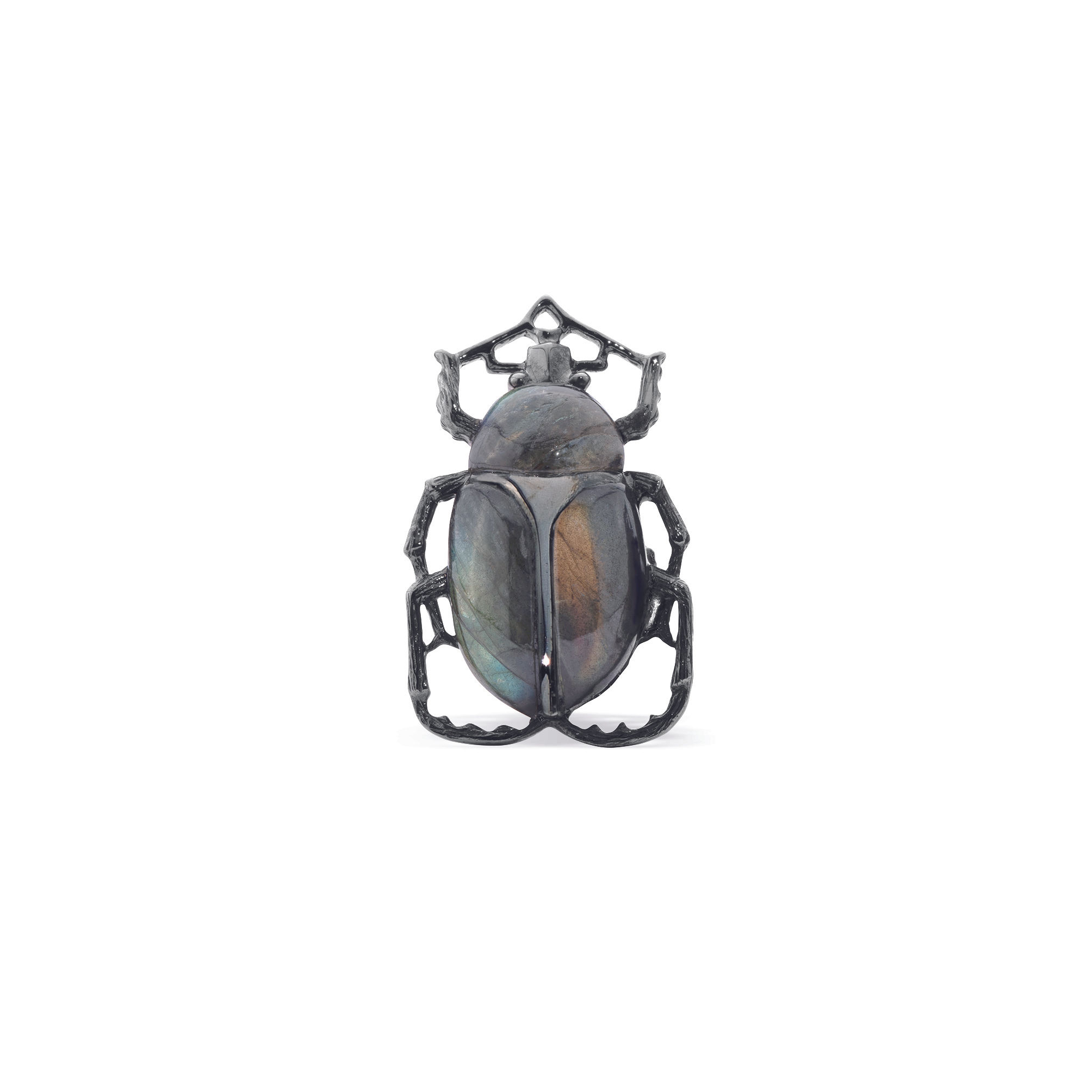 scarab large insect ear stud front view