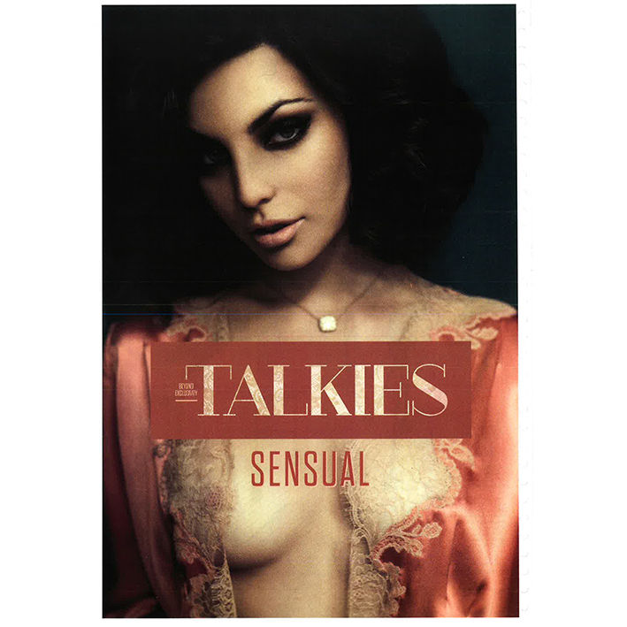 Talkies Magazine is a Belgium fashion and lifestyle magazine. The cover features a dark brunette in silk and lace night wear.