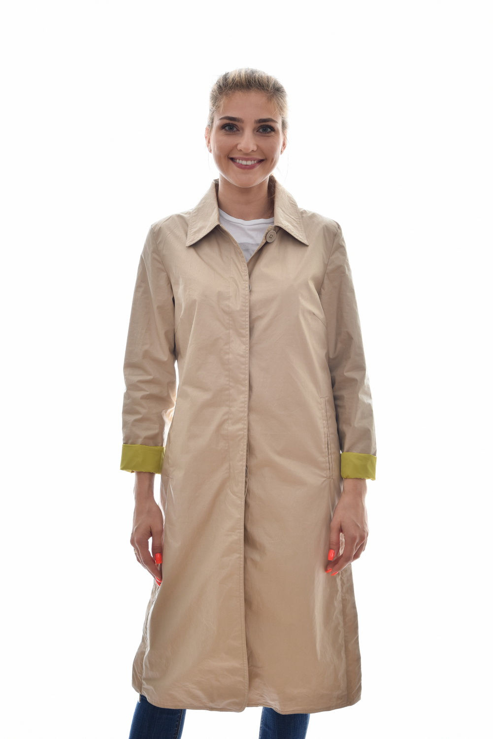 Женская весенняя хлопковая куртка, бомбер Scanndi Finland BW29004 (бежевый)