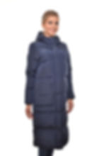 Теплый удлиненный пуховик Scanndi Finland DW19137 (темно-синий)