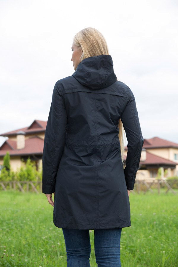 Миниатюра: Женская осеняя финская куртка, ветровка Scanndi finland BW2890 (темно-синий)