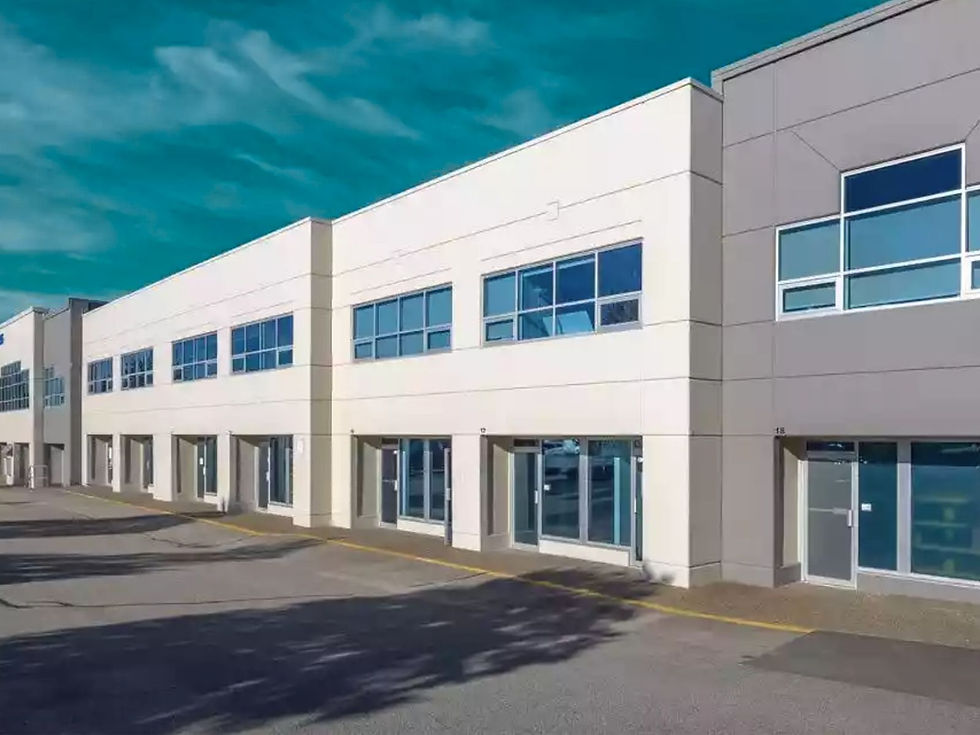 Commercial building in Maple Ridge needing gutter cleaning