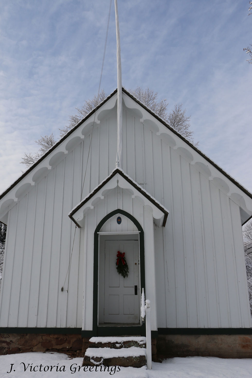 Schoolhouse at Christmas