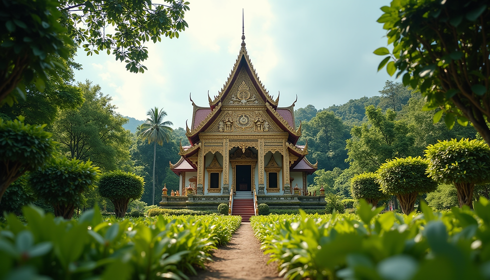 Traditional northern Thai temple in Chiang Mai