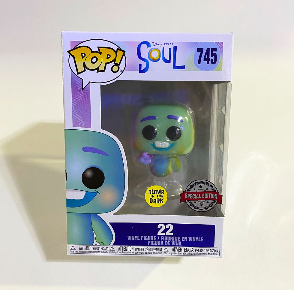 Exclusive Pixar's Soul 22 Glow-in-the-Dark Funko Pop! Vinyl Figure #745