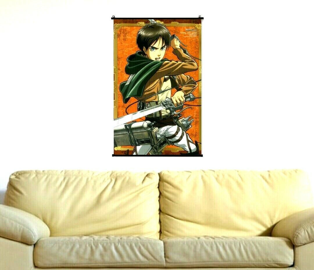 Attack on Titan AOT Anime Cloth Wall Scroll Artwork Room D�cor Easy-Hang Poster