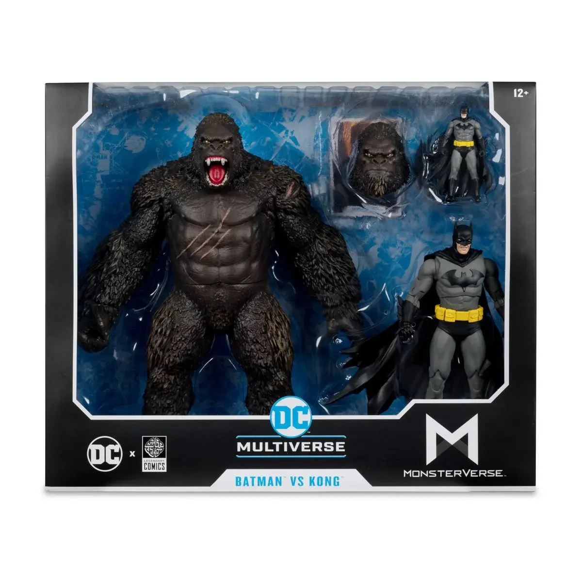 DC Multiverse Batman vs. Kong Megafig Justice League vs. Godzilla vs. Kong Action Figure 2-Pack:  The Caped Crusader faces of