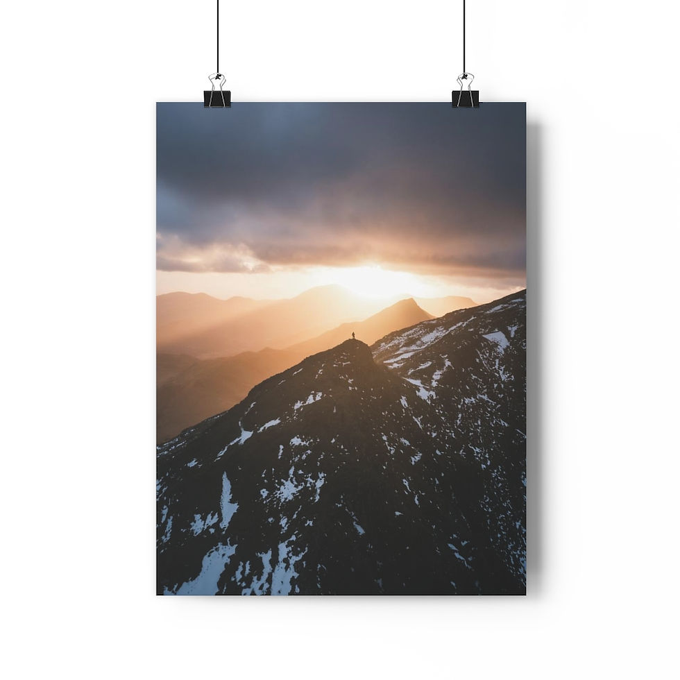 Giclée Art Print- Snowdonia Mountains