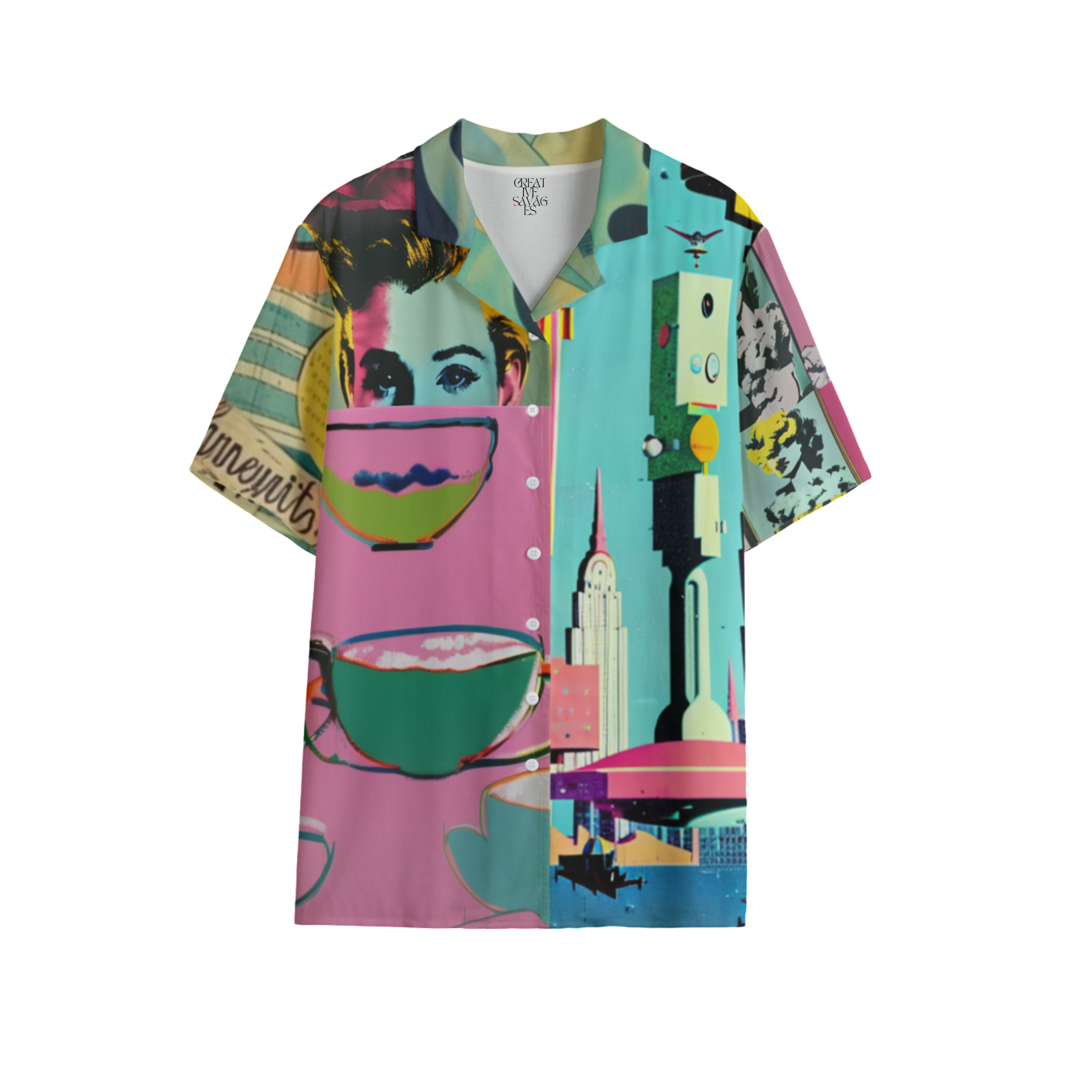 Neon New York Unisex Button Down Shirt