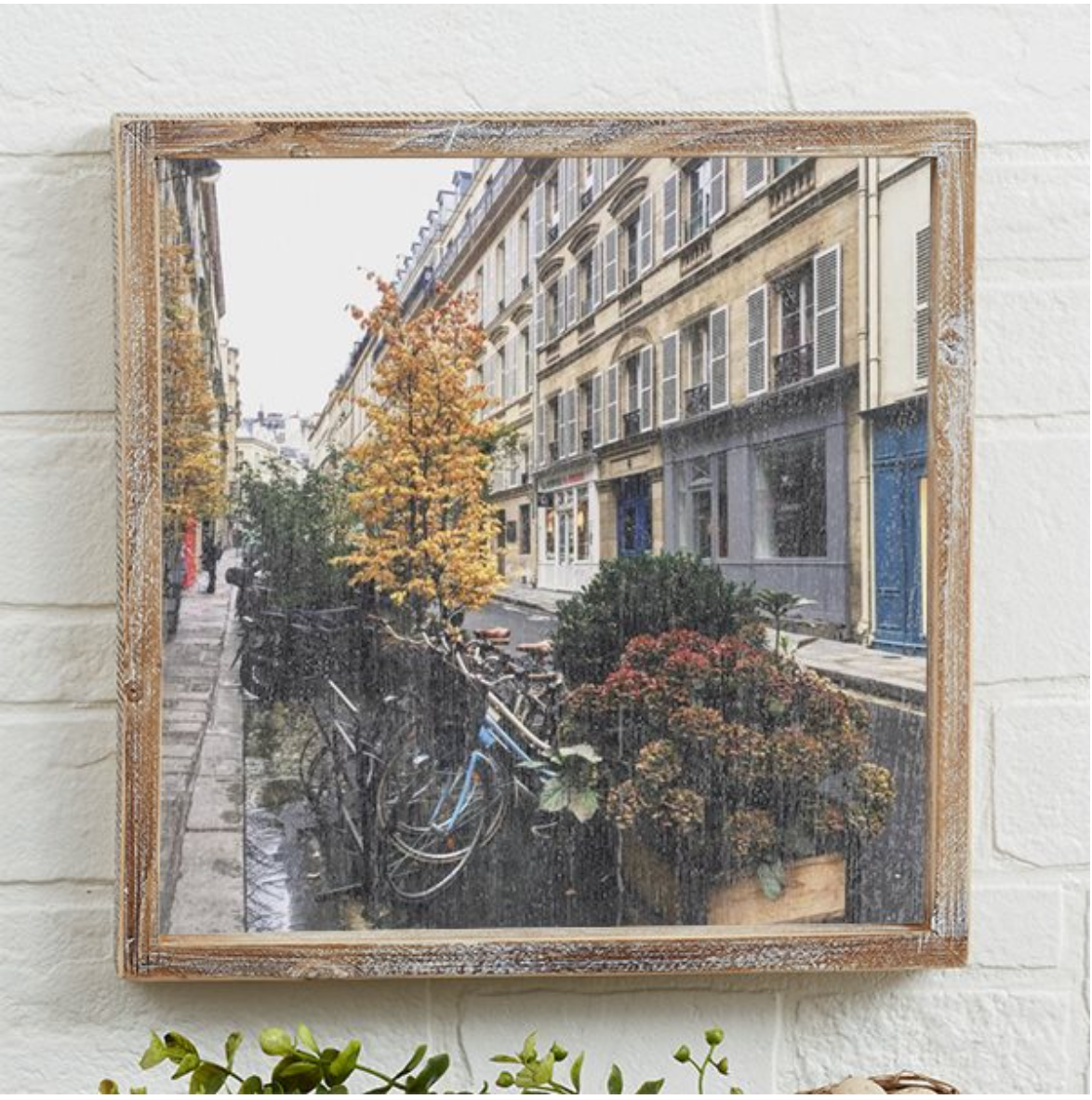 Parisian Mornings Framed Wood Print