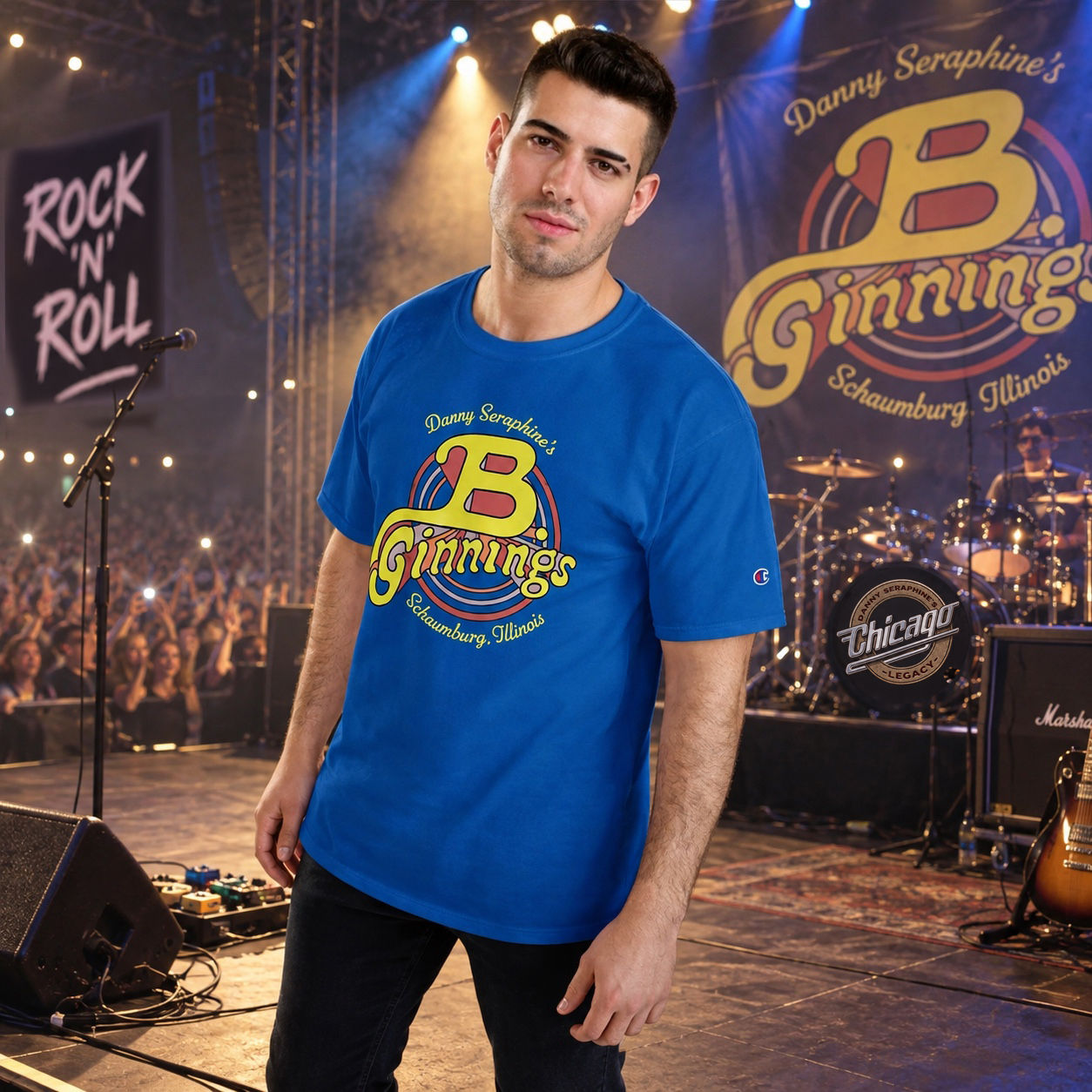 B.GINNINGS Club T-Shirt - Reproduction of the Original 1970 men's T-Shirt