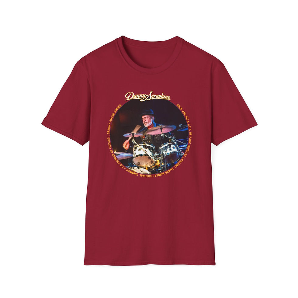 Thumbnail: Danny Seraphine on Drums Men's 100% ring-spun Cotton T-Shirt
