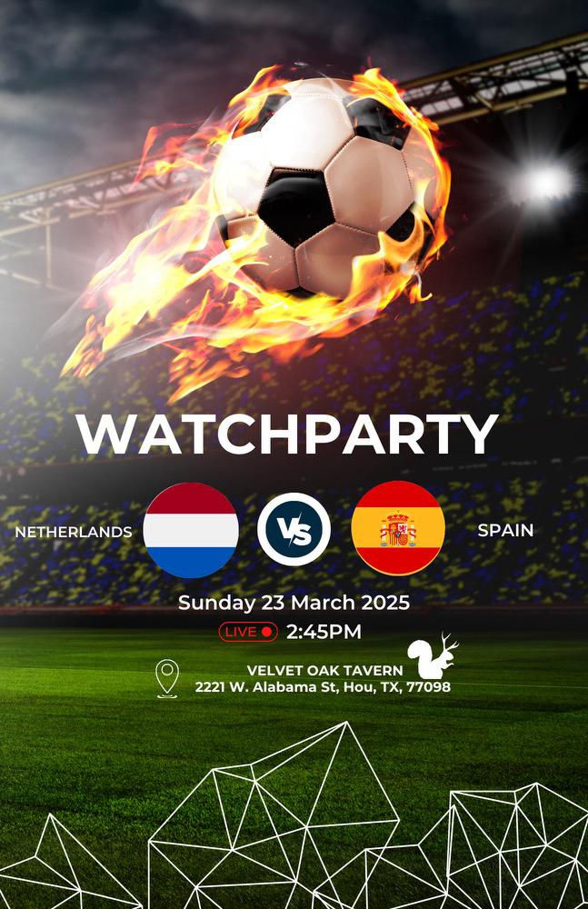 Voetbal wedstrijd - Nederland - Spanje - 23 Maart 2025