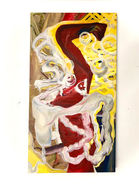 Power Uterus, 2021 oil on canvas 25x46"