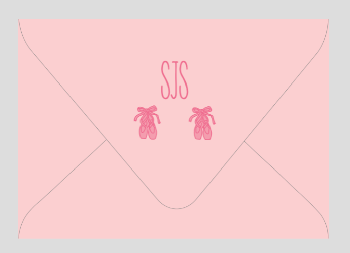 Thumbnail: ballet slipper notecard