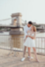 Ellie & Andrew wedding photography Budapest Hungary at Chain Bridge
