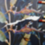 two drawings of a sea dragon on above the other, the lower one having been edited for comparison