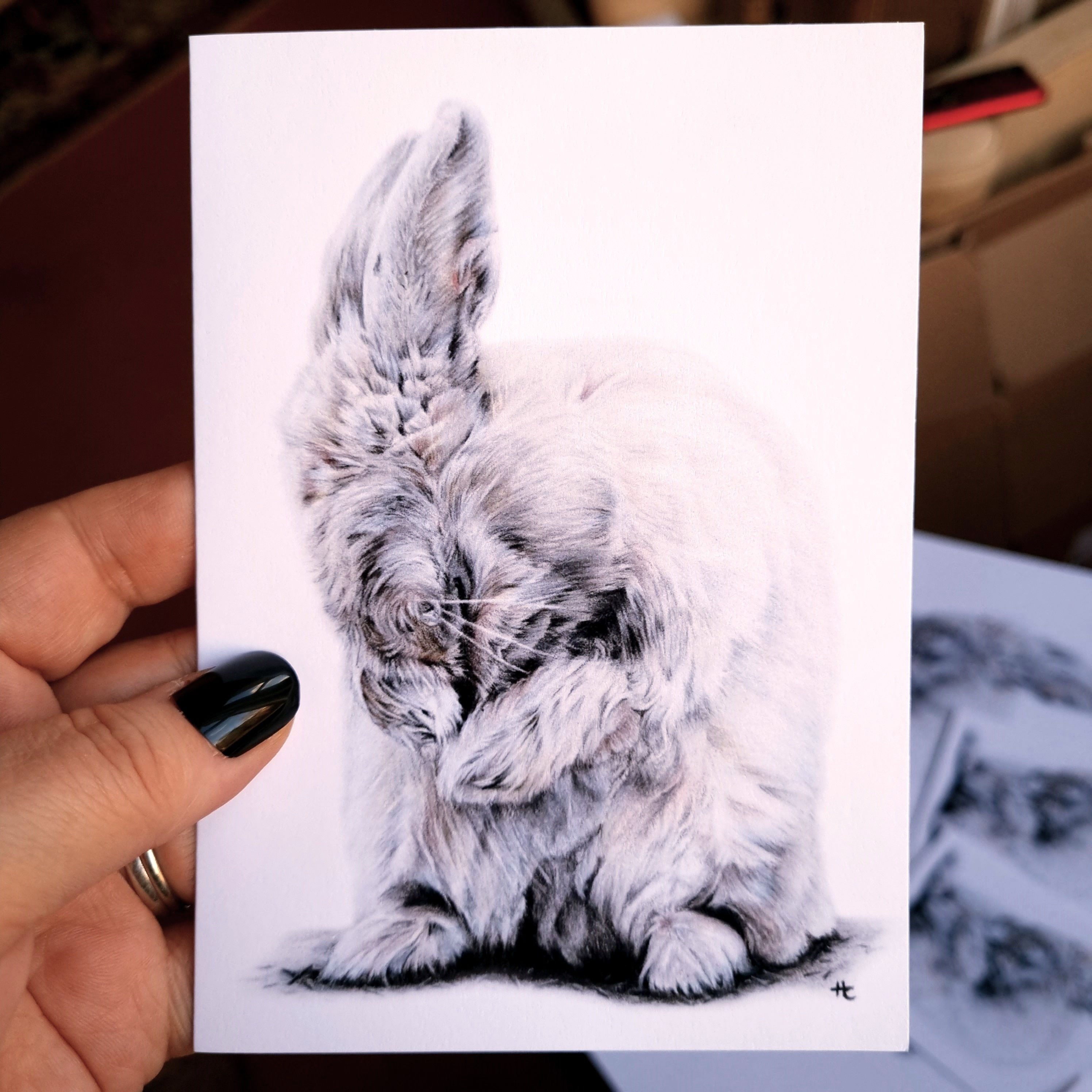 Shy Girl - Greeting Card