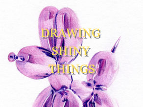 a purple ballon dog title page