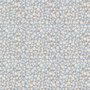 Ditsy Floral Heart Design in blue, from the Heirloom Cottage Collection