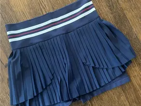 Fila NEW With receipt and packaging Navy Pleated Skirt with Striped Waistband: $90