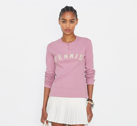 Tory Burch Ribbed Cotton Tennis Henley