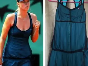Maria Sharapova Teal Blue Tulle Tennis Dress