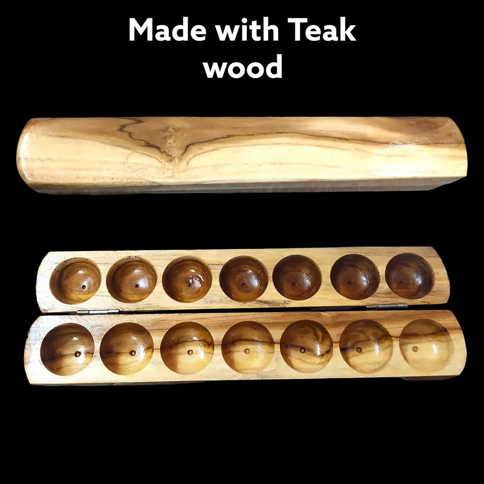 Thumbnail: Paljji Handicrafts Vamana Guntalu/Pallanghuzi/Mancala Wooden Board Game with Sea