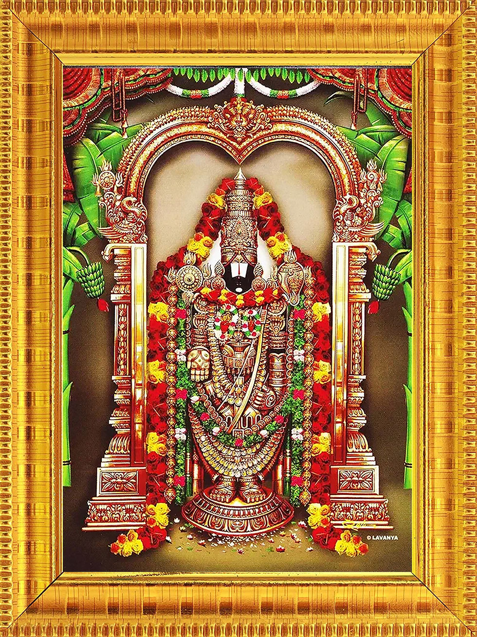 Thumbnail: Balaji Lord Venkateshwara Swamy Wall Painting Framed Home Decor