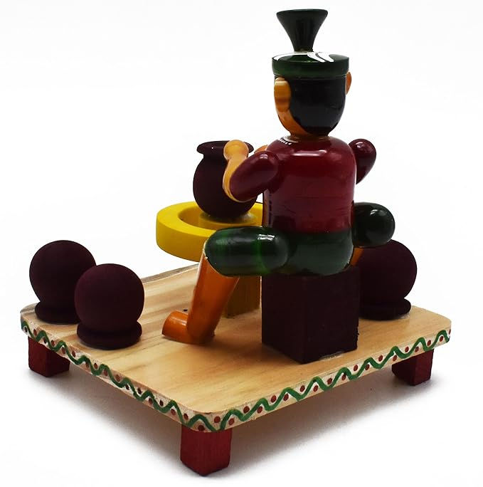 Thumbnail: Paljji Handicrafts Kondapalli Bomma Wooden Toy | Traditional Handcrafted Kondapa