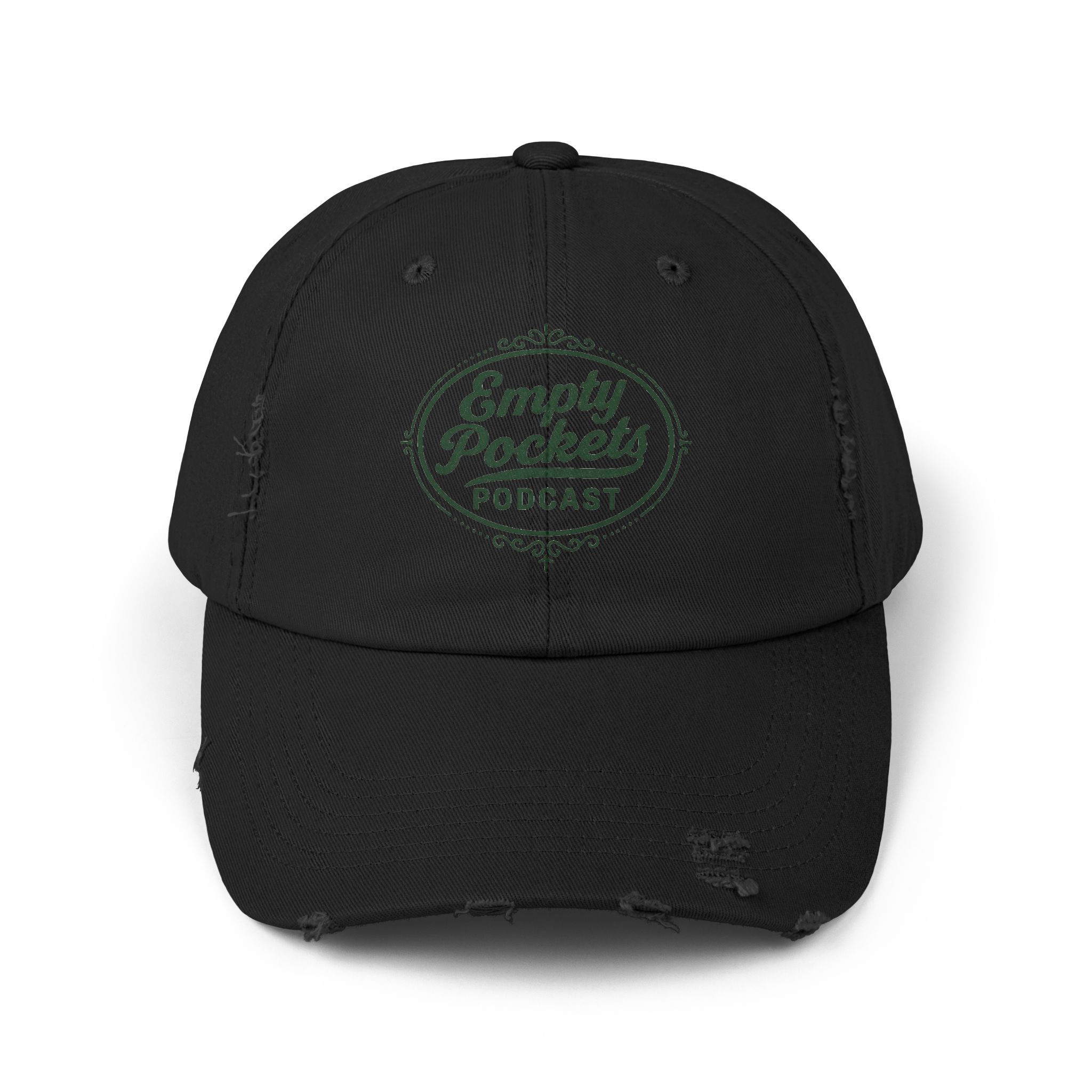 Distressed Baseball Cap — "Empty Pockets Podcast" Vintage Logo