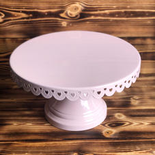 Pale Pink Metal Cake Stand