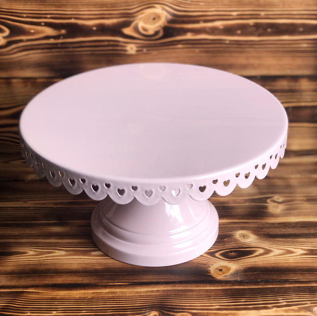 Pale Pink Metal Cake Stand