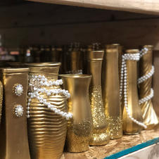 Assorted Gold Vases