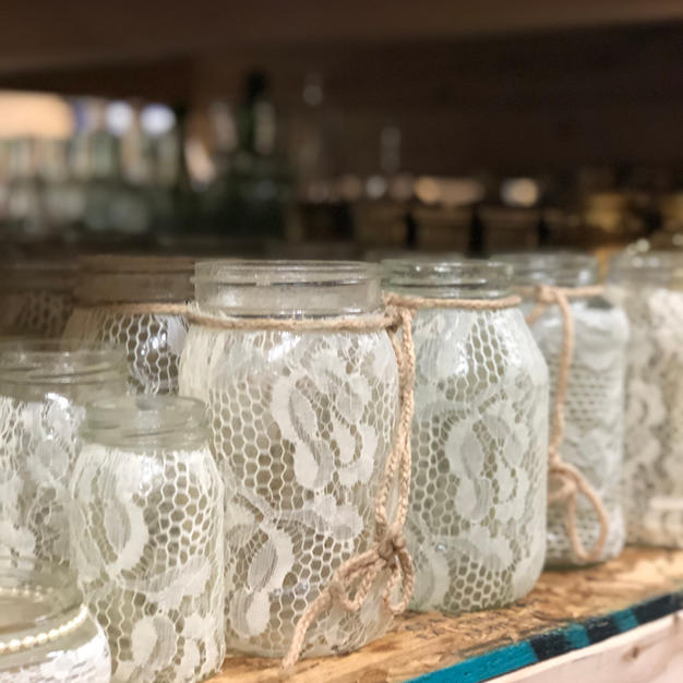 Lace Mason Jars