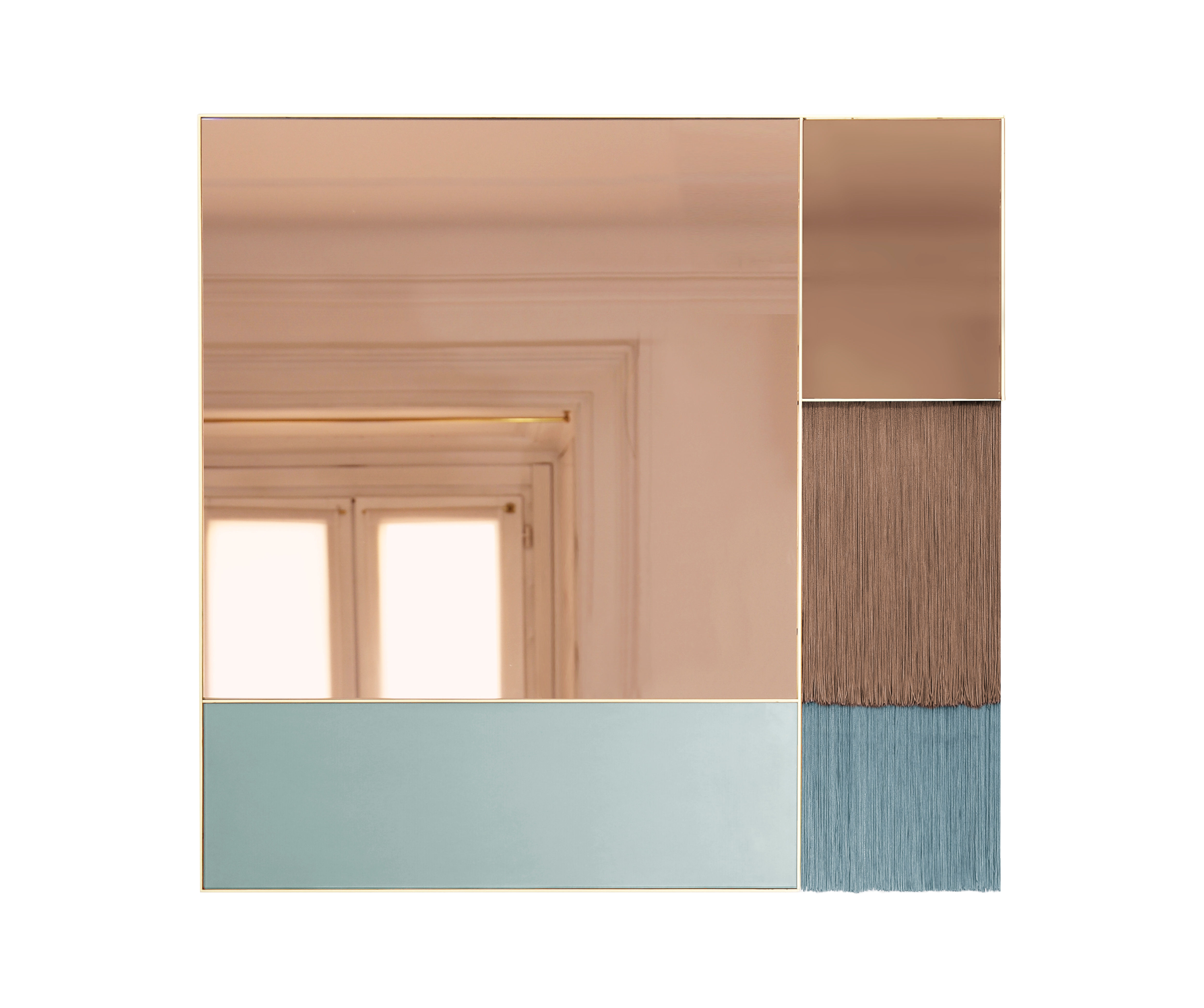SQUARE FRINGE MIRROR